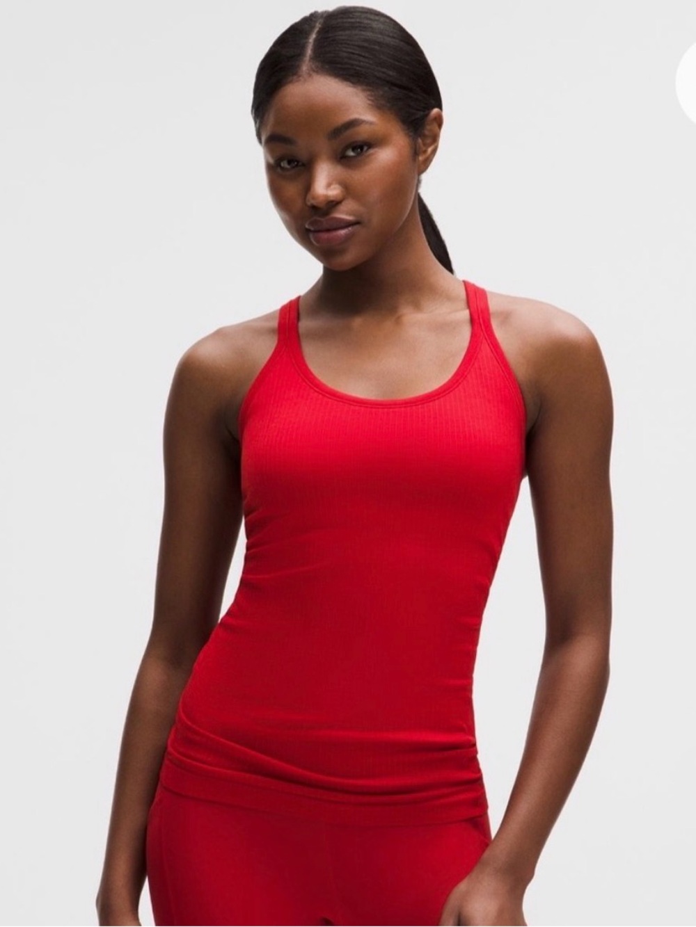 Lululemon Ebb to Street Tank Oxford Red  Built-In Bra Racerback NWT